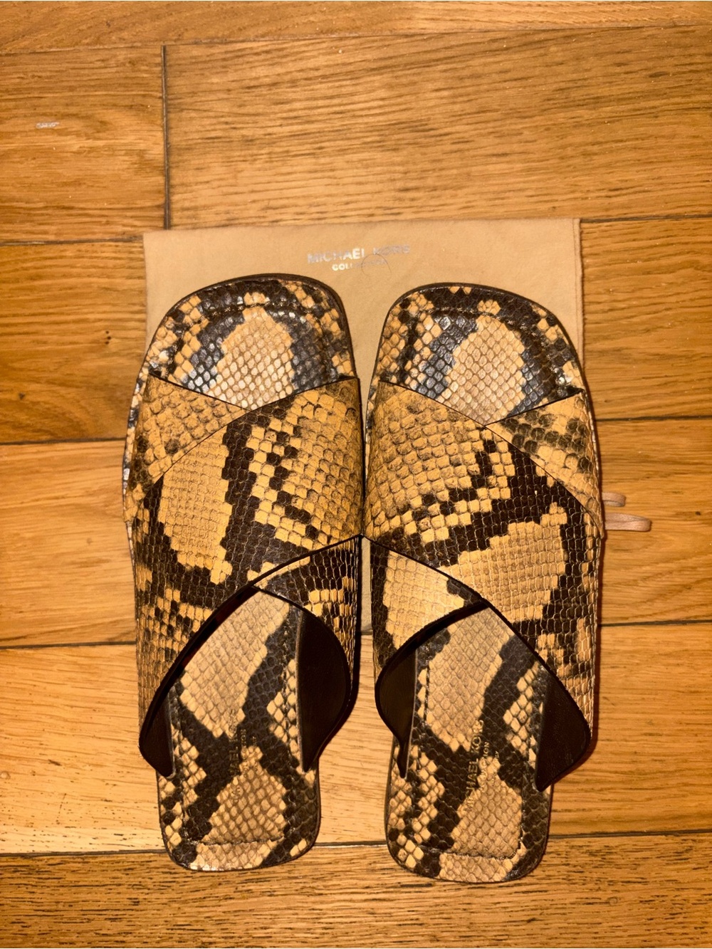 Michael Kors Collection Snake-Print Sandals